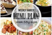 Weekly Family Menu: Edition 58