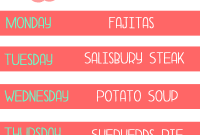 Monday Meal Plan: February 18th