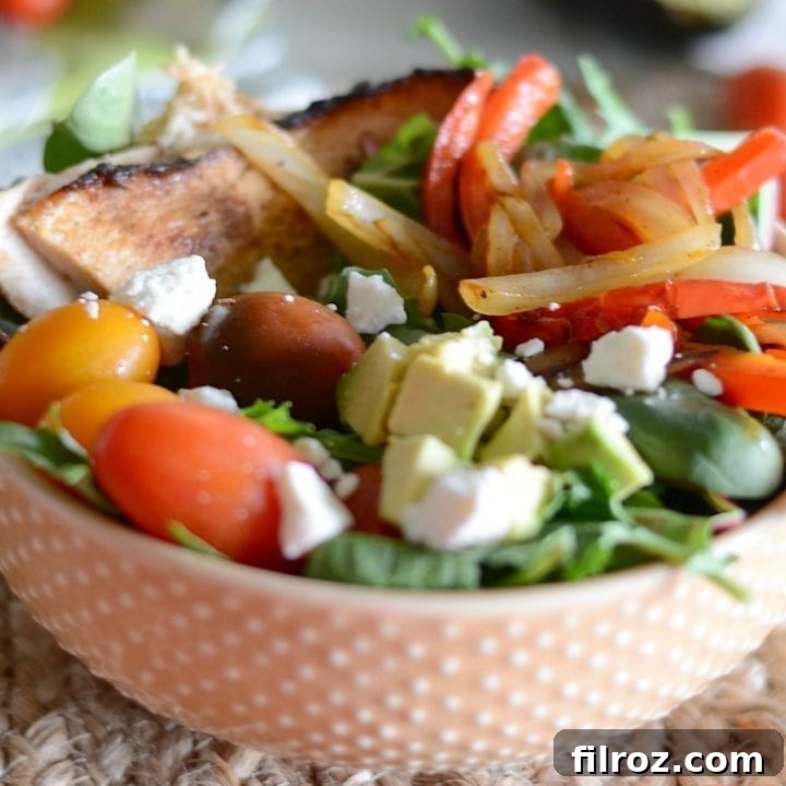 Chicken fajita salad