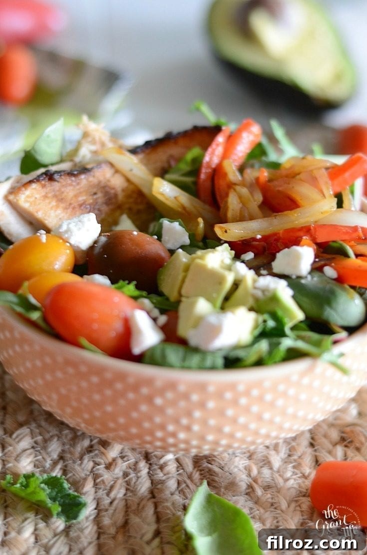 Delicious Homemade Chicken Fajita Salad