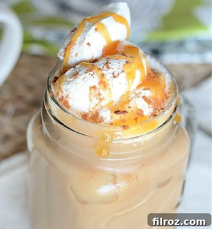 how to make a pumpkin spice iced latte coffee