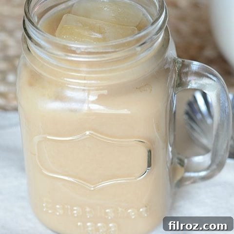 Pumpkin spice iced coffee