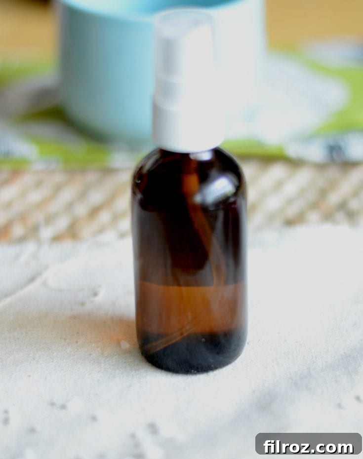 DIY Thieves Hand Sanitizer in a spray bottle