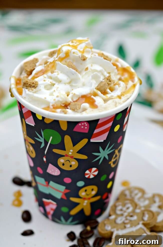 How to make a copycat Starbucks gingerbread latte at home, with whipped cream and sprinkles