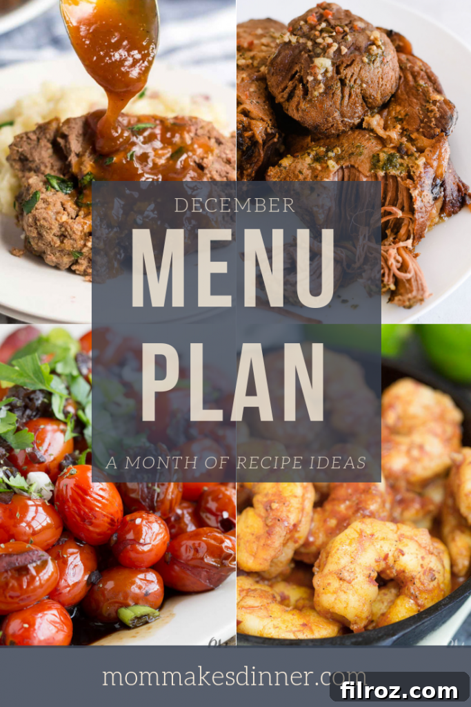 December Menu Plan Overview