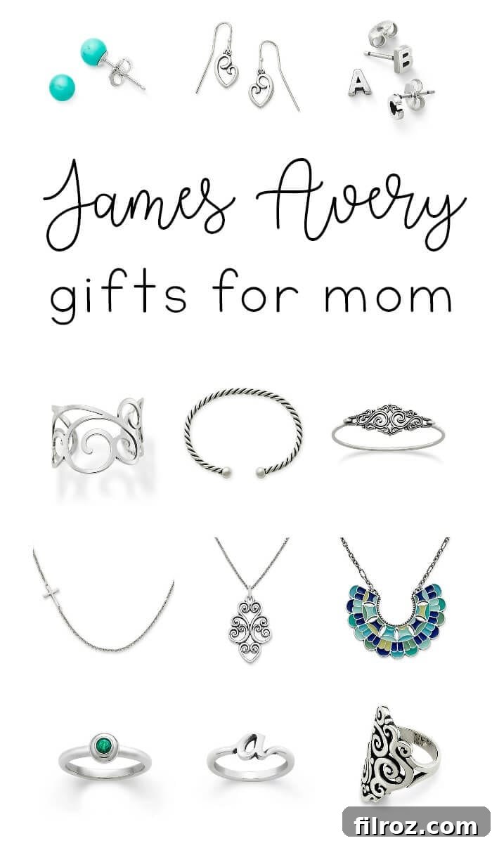 Cherished James Avery Gifts for Mom 2 Stunning James Avery jewelry pieces, including earrings, rings, bracelets, and necklaces, perfect for Mother's Day gifts.
