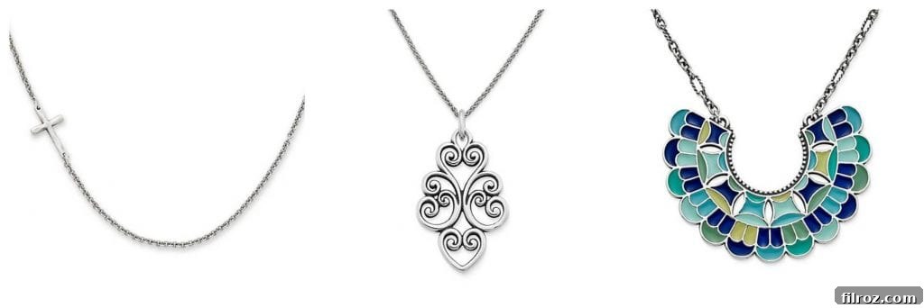 Cherished James Avery Gifts for Mom 6 Stunning James Avery necklaces for mom, including pendants and charm holders.