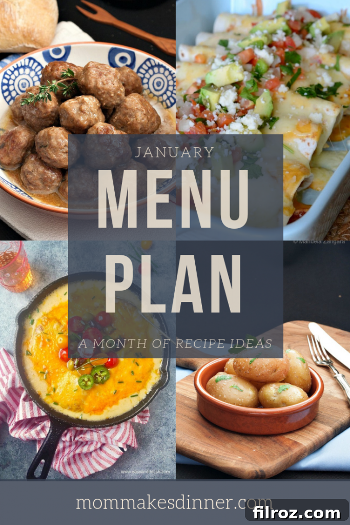 January menu plan: a month of dinner, side, and dessert ideas for a fresh start
