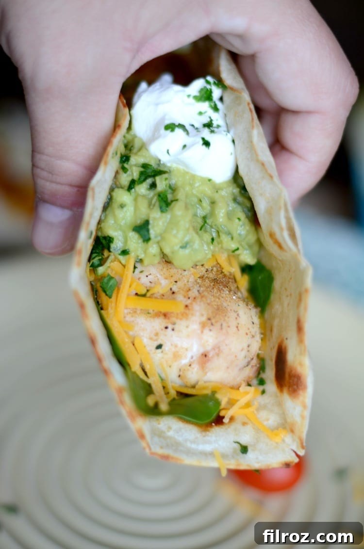 Baked chicken tacos served on a plate.