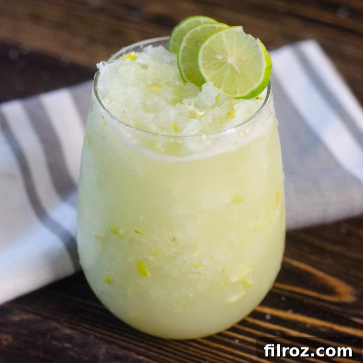 Key Lime Slush, a refreshing adult drink recipe