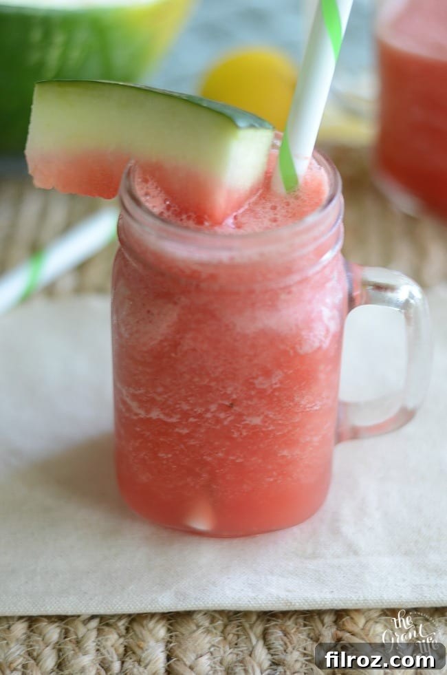 Watermelon Lemonade Slushies for summer