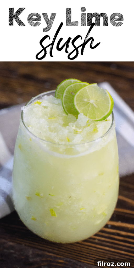 Pin this Key Lime Slush recipe on Pinterest