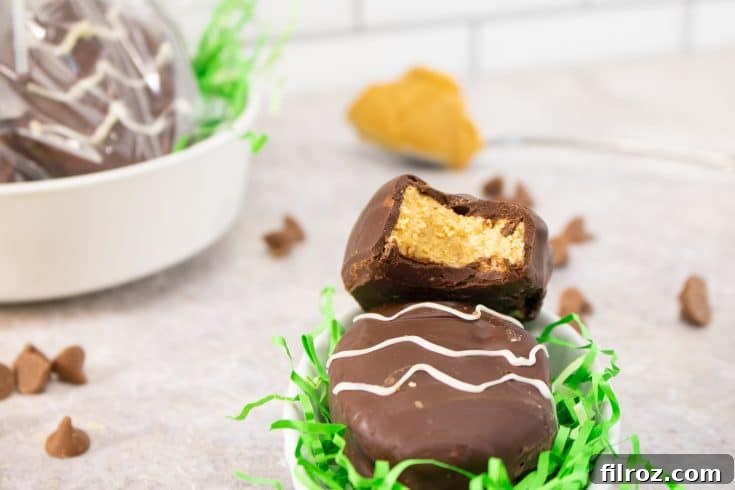 Pin this homemade Reese's eggs recipe for later