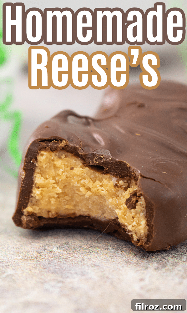 Homemade Reese's Eggs recipe pin for Pinterest