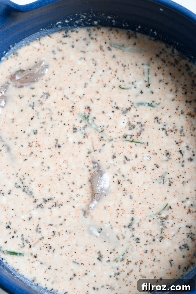 Sweet and Smoky BBQ Chicken Sandwich 5 Stovetop BBQ shredded chicken marinating