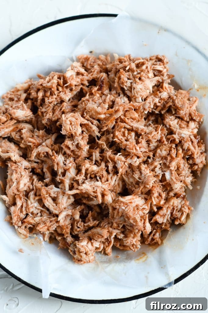 Sweet and Smoky BBQ Chicken Sandwich 7 Slow cooker BBQ pulled chicken