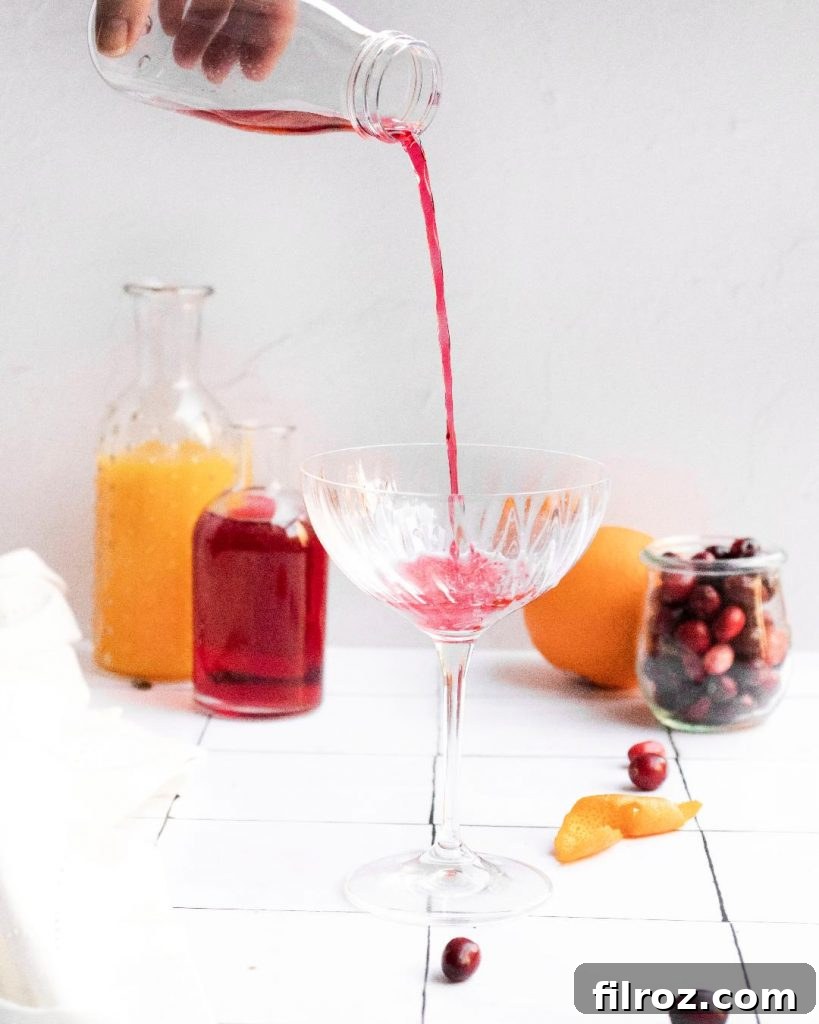 Ingredients for cranberry orange mimosa
