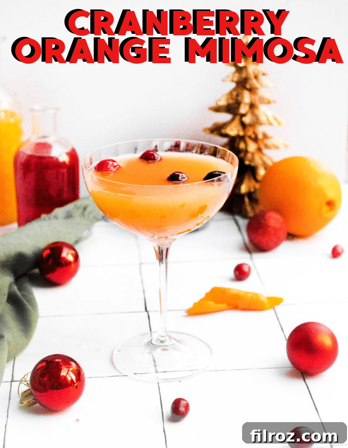 Pin this Cranberry Orange Mimosa recipe for later