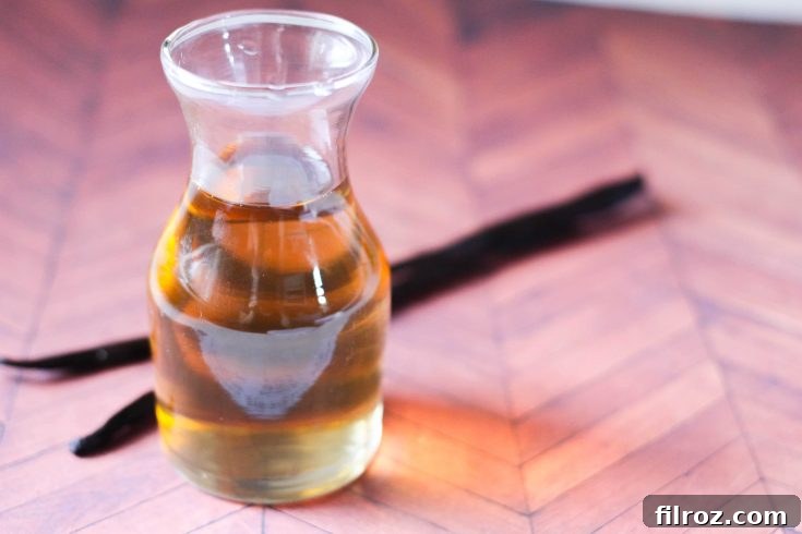 Homemade vanilla coffee syrup pin