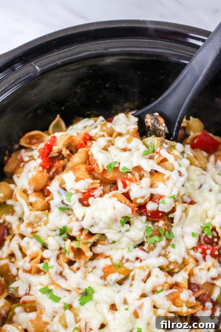 Minestrone Casserole with melted cheese and fresh herbs