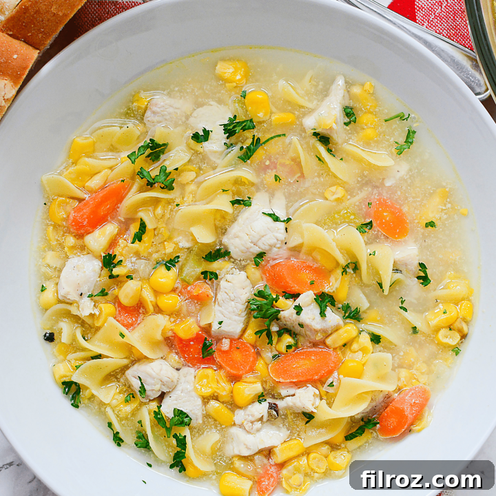 How to make chicken corn noodle soup (2)