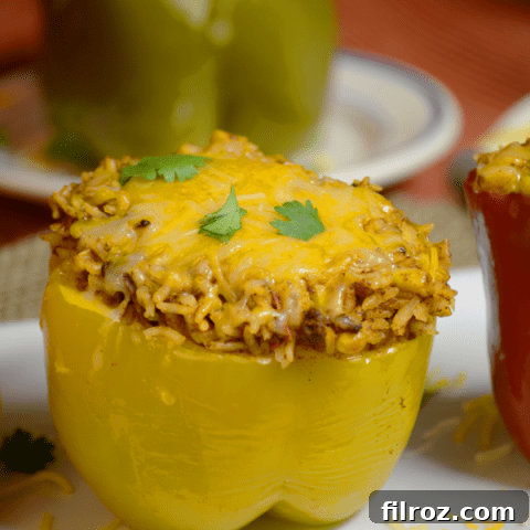 Featured image for Southwest Crock Pot Stuffed Peppers recipe