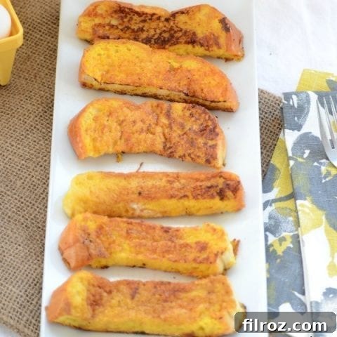 Eggnog French Toast Sticks - A quick and festive breakfast recipe that's a holiday favorite