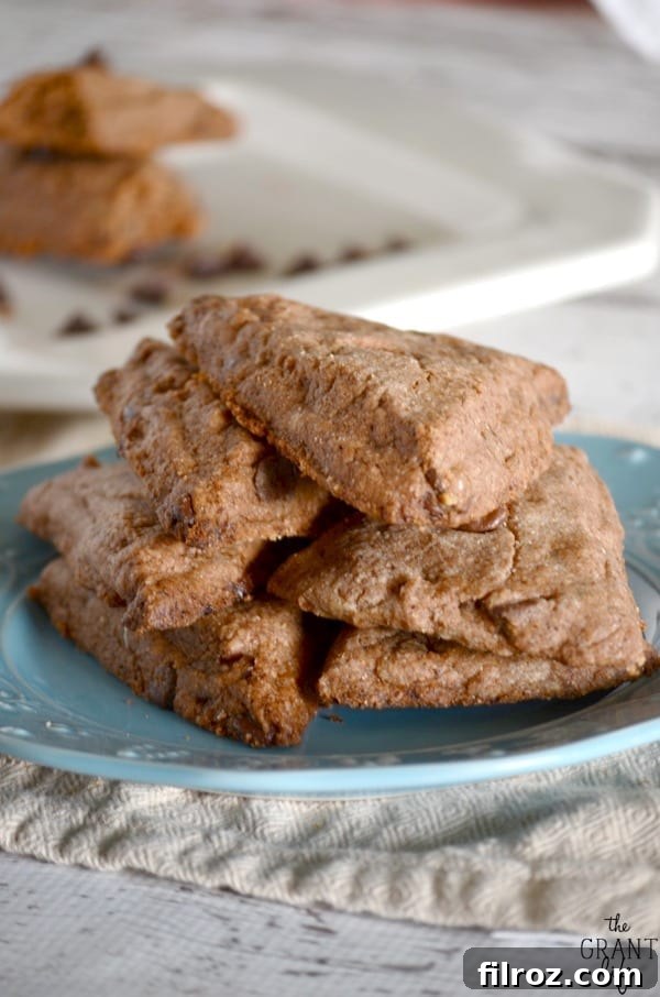 Delicious healthy chocolate scones for breakfast or snack